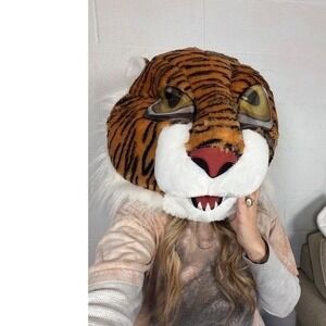 Dan Dee Big Greeter Head Tiger Plush Costume Head EUC Soft